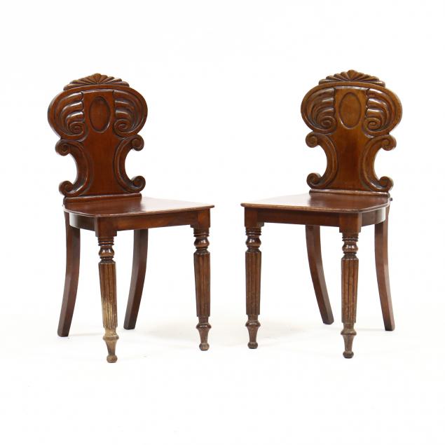 PAIR OF WILLIAM IV CARVED MAHOGANY 345e8a