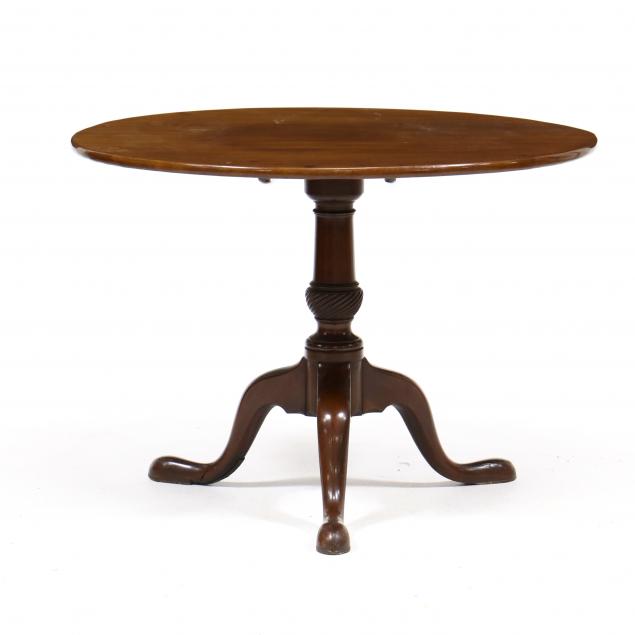 ENGLISH QUEEN ANNE MAHOGANY TILT-TOP