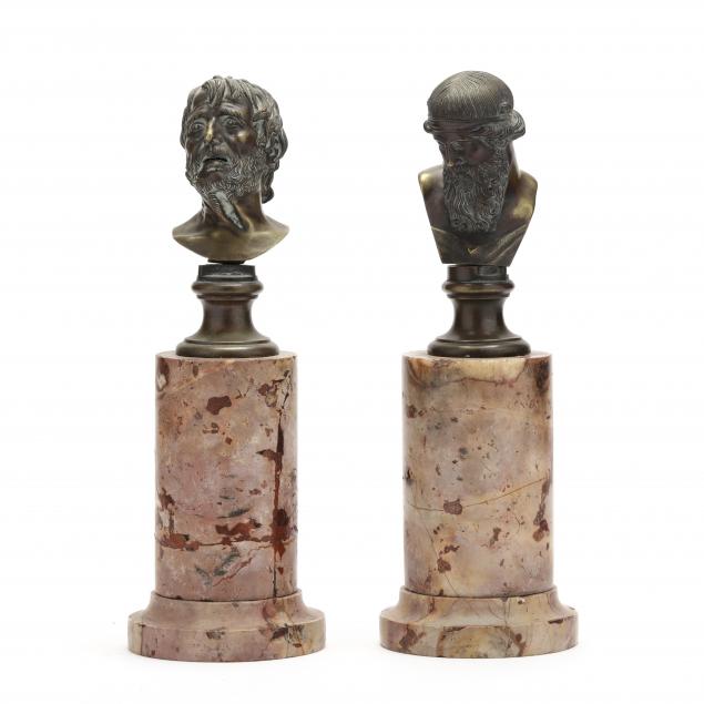 TWO GRAND TOUR BRONZE BUSTS OF 345f01