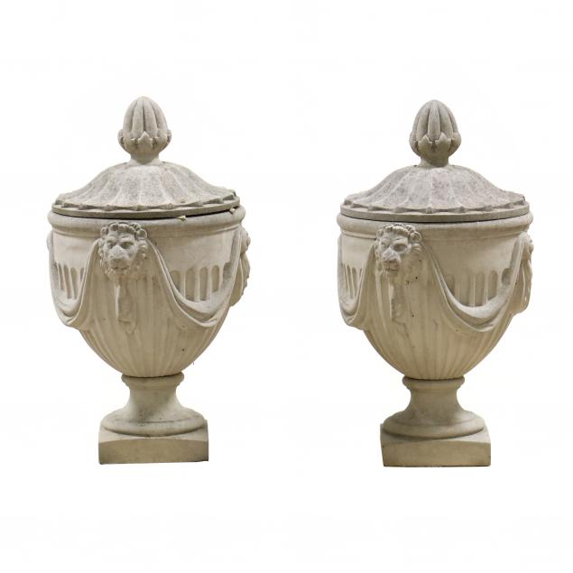 PAIR OF REGENCY STYLE CAST STONE 345f5c