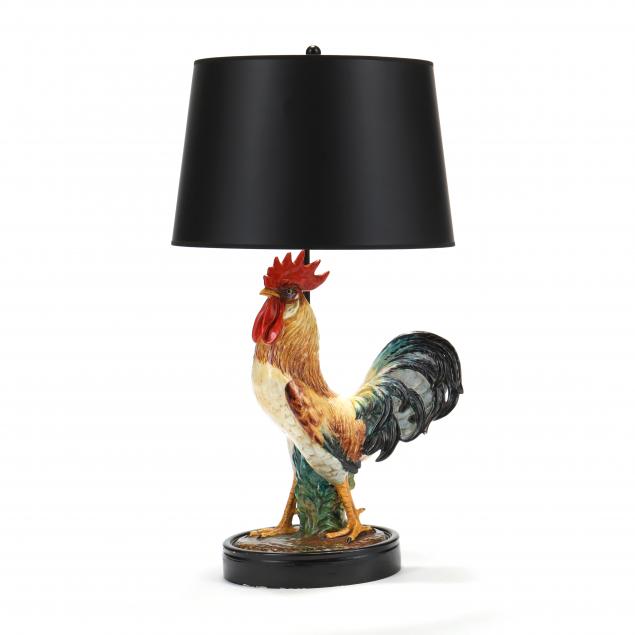 VINTAGE CERAMIC ROOSTER TABLE LAMP