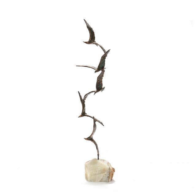 CURTIS JERE, MODERNIST SEAGULL SCULPTURE