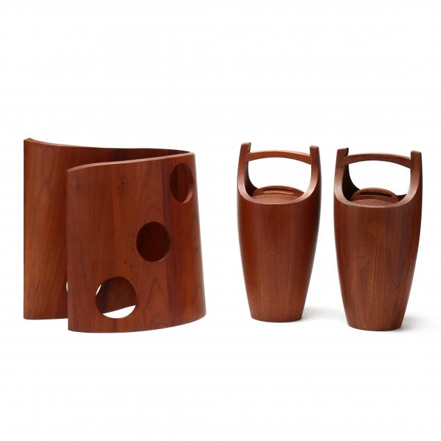 TWO JENS QUISTGARD TEAK ICE BUCKETS 34632a