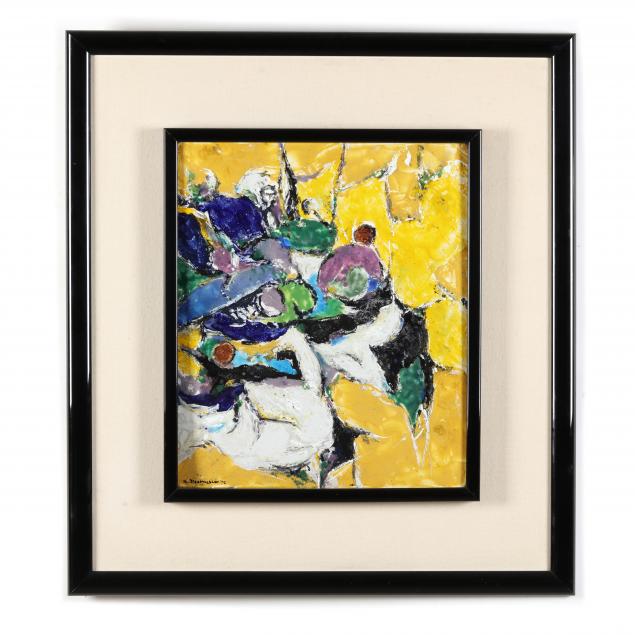 A VINTAGE FRENCH ABSTRACT ENAMEL 34639b