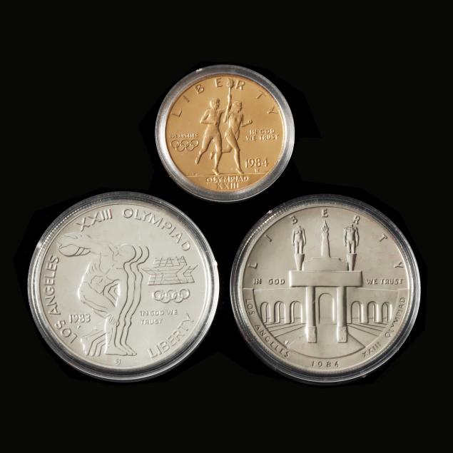 U. S. MINT 1984 OLYMPIC THREE-COIN