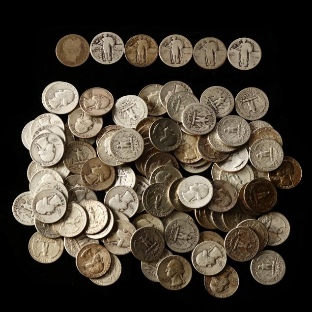 (116) 90% SILVER QUARTERS To include: