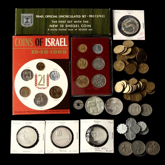 SIX ISRAELI SILVER COMMEMORATIVES  3464dc