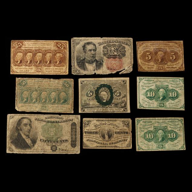 NINE EXAMPLES OF 19TH CENTURY UNITED 3464e5