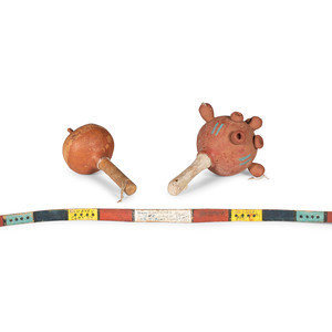 Pueblo Rattles, PLUS Bow, signed