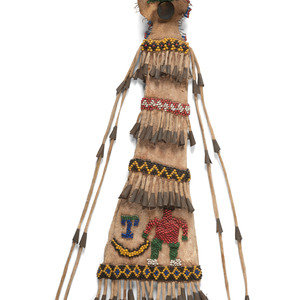 Apache Beaded Hide Awl Case, with