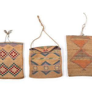 Nez Perce Corn Husk Bags
ca 1900

lot