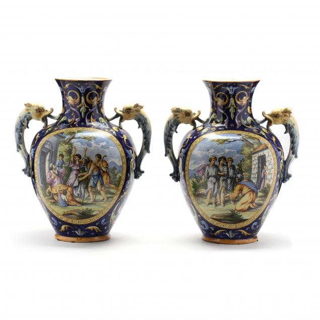 VINTAGE PAIR OF ITALIAN MAJOLICA