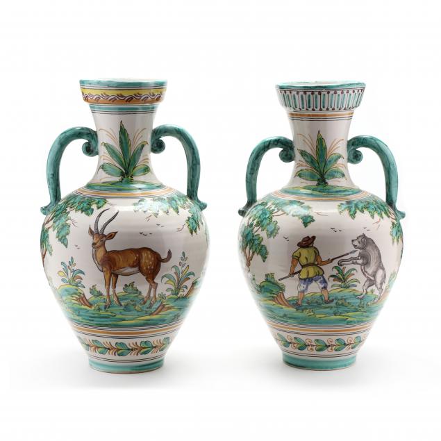 PAIR OF VINTAGE SPANISH MAJOLICA 348d98