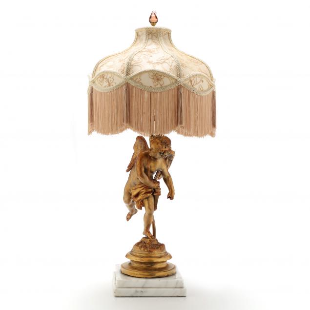 VINTAGE CUPID TABLE LAMP Mid 20th century,