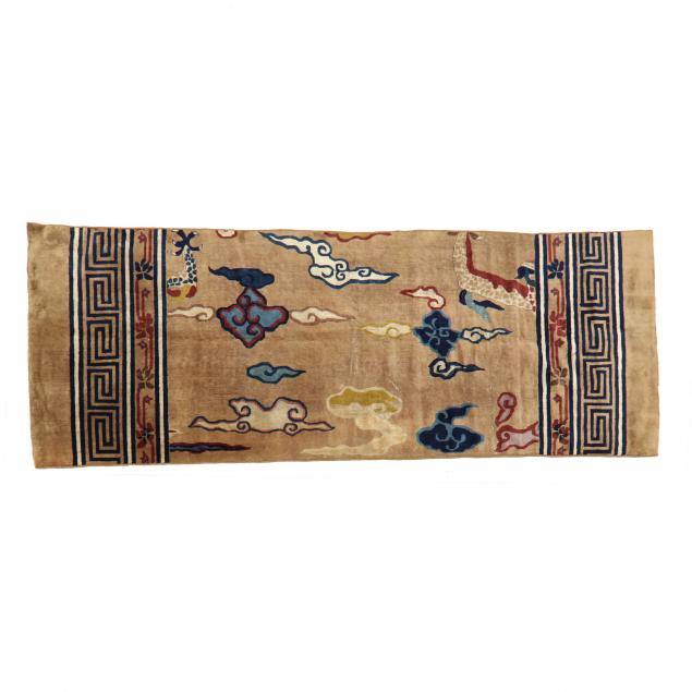WOOL AREA RUG Camel field with