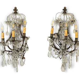 A Pair of French Glass Beaded Metal 348e64