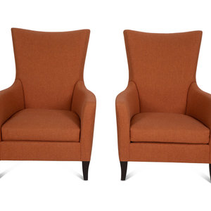 A Pair of Upholstered Club Chairs 348eab