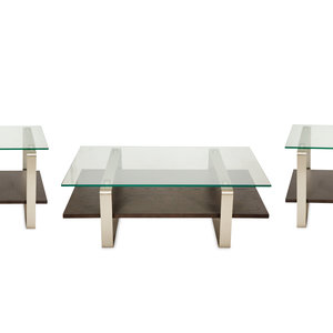 Three Modernist Glass-Top Tables
20th