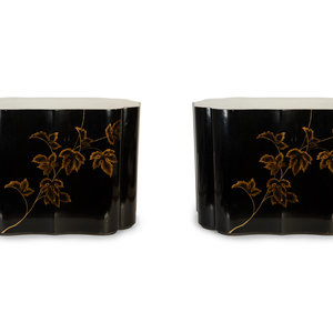A Pair of Modernist Chinese Black