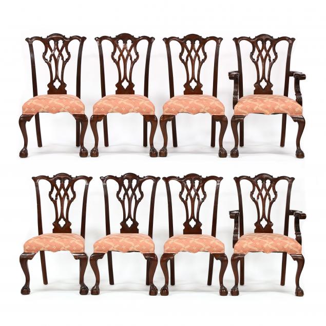 SET OF EIGHT CHIPPENDALE STYLE 348f0f