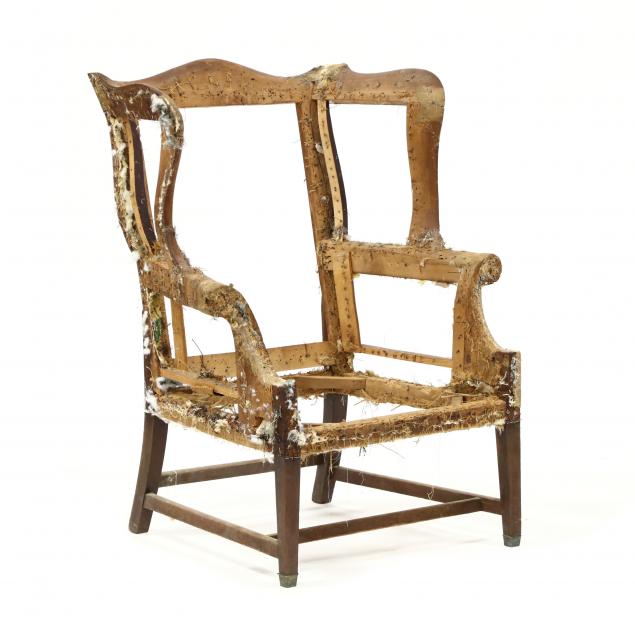 GEORGE III MAHOGANY EASY CHAIR