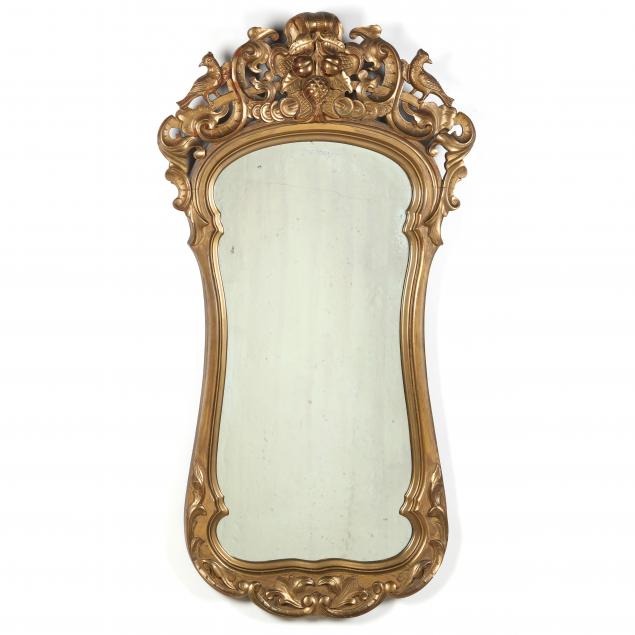 ANTIQUE ROCOCO STYLE CARVED AND