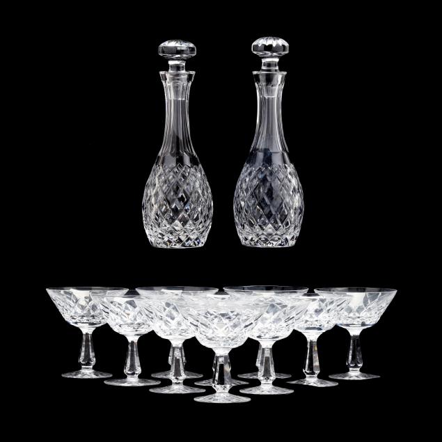 WATERFORD, SET OF TEN KINSALE CHAMPAGNE