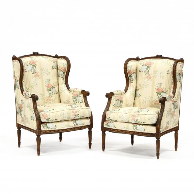PAIR OF LOUIS XVI STYLE CARVED 348ffc