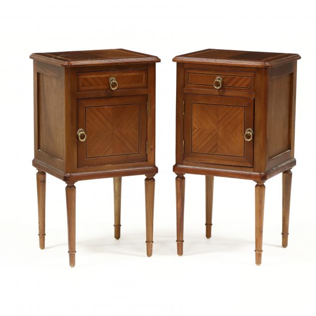 PAIR OF FRENCH BANDED MAHOGANY 349019