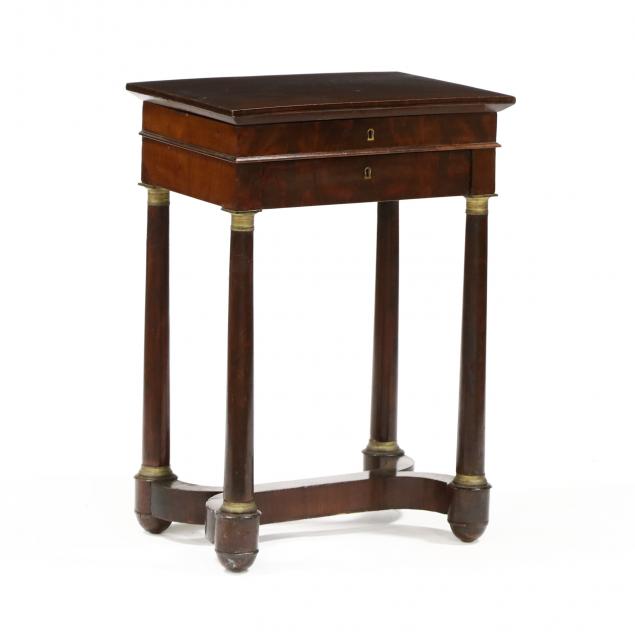 NEOCLASSICAL MAHOGANY WORK TABLE