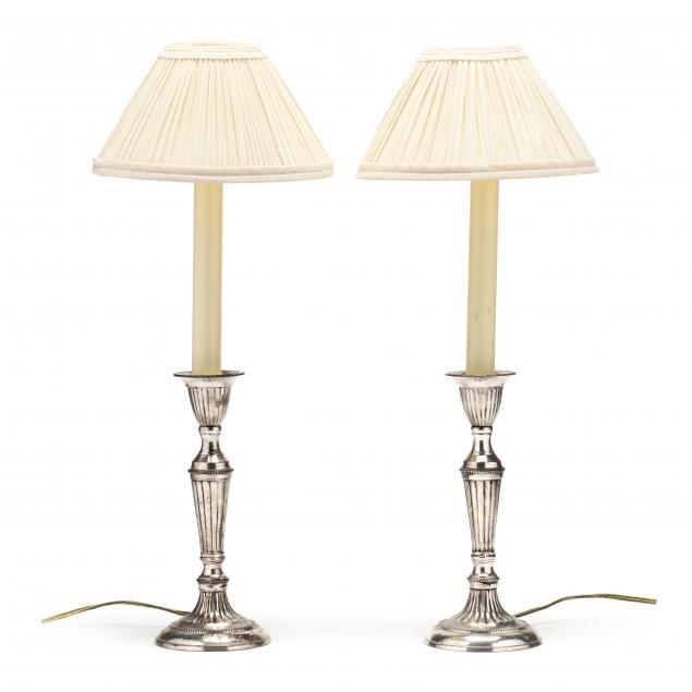 PAIR OF SILVERPLATE CANDLESTICK 34906b