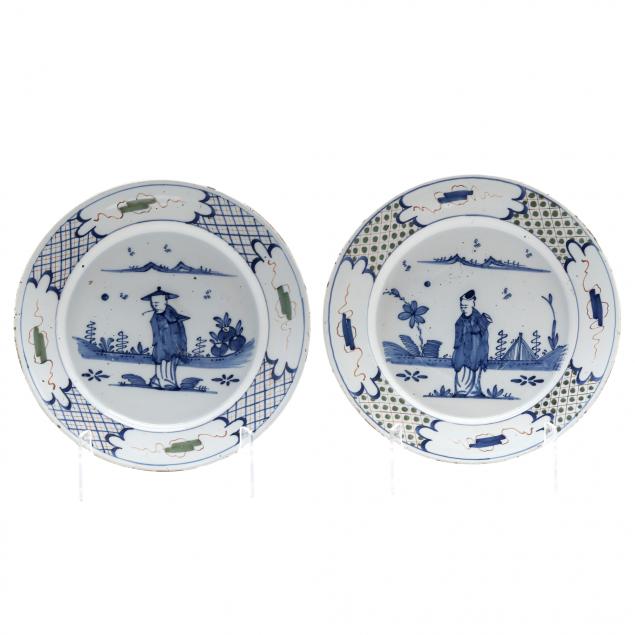 A NEAR PAIR OF DUTCH DELFT CHARGERS 349079