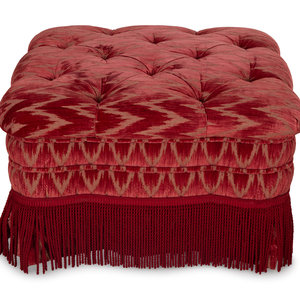 A Cut-Silk Velvet Button Tufted