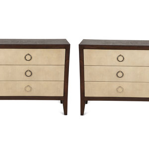 A Pair of Faux Shagreen and Stained 3490e4