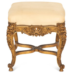 An Italian Carved Giltwood Stool 19th 3490f1