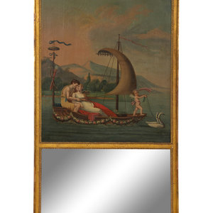A Neoclassical Gilt Framed Trumeau