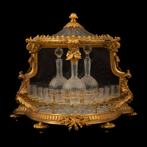 A French Gilt Bronze and Cut Glass Tantalus
19th/20th