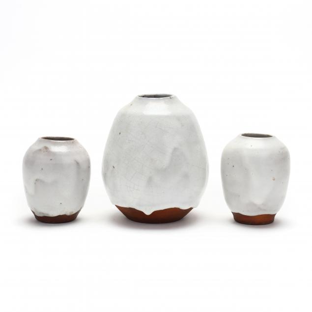 THREE PIECES CHINESE WHITE GLAZED 34919c