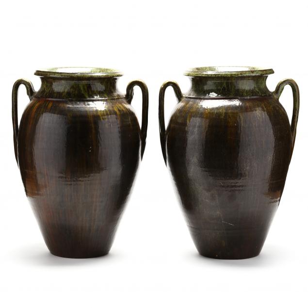 PAIR OF PORCH VASES, ATTRIBUTED