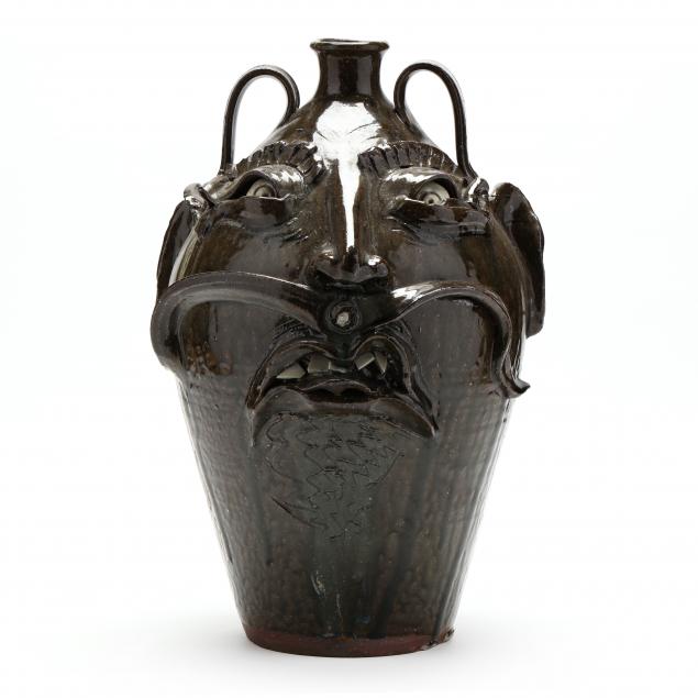 TALL SCOWLING FACE JUG, KIM ELLINGTON