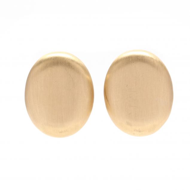 GOLD EAR CLIPS Of oval form designed 349285