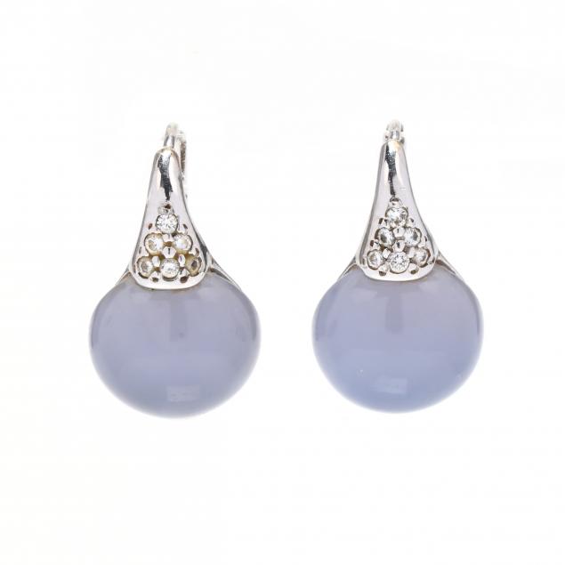WHITE GOLD BLUE CHALCEDONY AND 3492b3