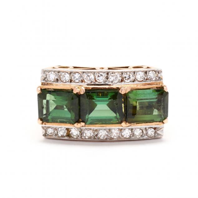 BI-COLOR GOLD, GREEN TOURMALINE,