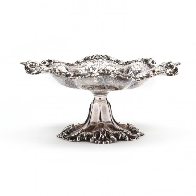A STERLING SILVER RETICULATED COMPOTE