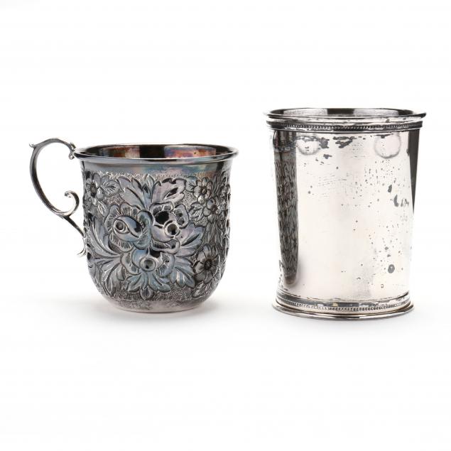 TWO AMERICAN STERLING SILVER CUPS