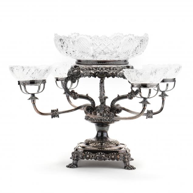 A VICTORIAN SILVERPLATE EPERGNE 3493b1