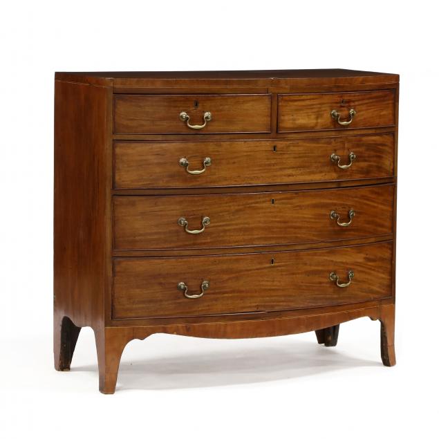 GEORGE III MAHOGANY BOW FRONT CHEST 349400
