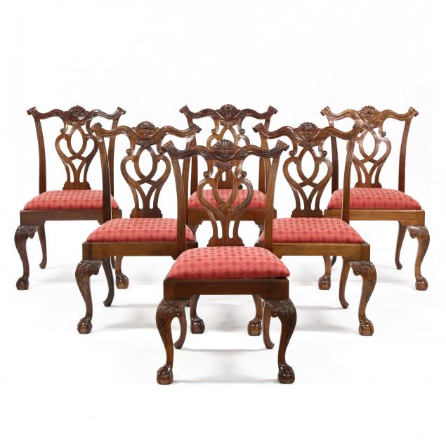 SET OF SIX CHIPPENDALE STYLE CARVED 349402