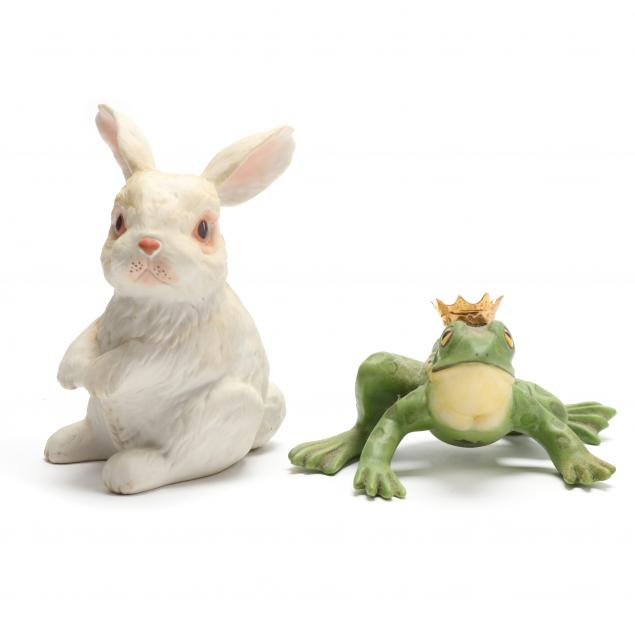 TWO BOEHM PORCELAIN ANIMAL SCULPTURES 349500