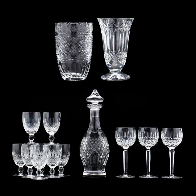 WATERFORD, A GROUPING OF CUT CRYSTAL